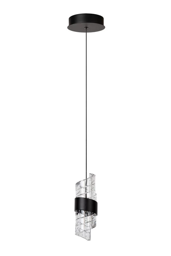 Lucide KLIGANDE - Hanglamp - Ø 13 cm - LED - 1x9W 2700K - Zwart - uit